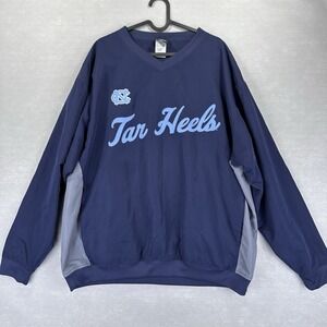 Vintage UNC Carolina Tar Heels Golf Pullover Windbreaker Jacket Large L Stitched